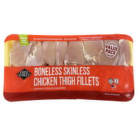 First Street Boneless Skinless Chicken Thighs, Avg, 4.27 Pound