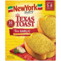 New York Bakery Garlic Toast, Bakery The Original with Real Garlic, 16 Each