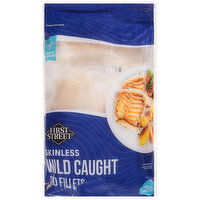 First Street Cod Fillets, Skinless, Wild Caught, 32 Ounce