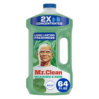 Mr. Clean 2X Concentrated Multi Surface Cleaner with Febreze Meadows & Rain Scent, All Purpose Cleaner - 64 Fluid ounce