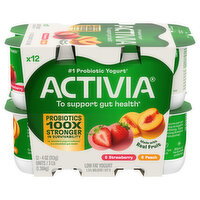 Activia Peach & Strawberry Probiotic Low Fat Yogurt