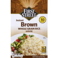 First Street Brown Rice, Whole Grain, Instant, 28 Ounce