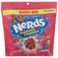 Nerds Gummy Clusters, Rainbow, Family Size - 18.5 Ounce