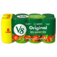 V8 100% Vegetable Juice, Original - 8 Each