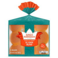 King's Hawaiian Slider Buns, Hawaiian Sweet, Pre-Sliced, 9 Each