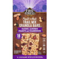 First Street Granola Bars, Fruit and Nut Trail Mix - 18 Each