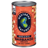 Westbrae Natural Organic No Salt Added Garbanzo Beans - 25 Ounce