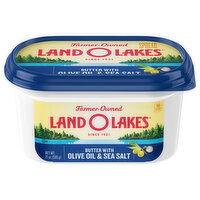 Land O Lakes Butter, with Olive Oil & Sea Salt - 21 Ounce