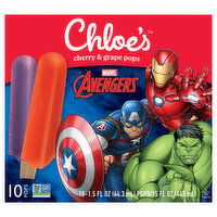 Chloe's Pops, Marvel Avengers, Cherry & Grape, 10 Each