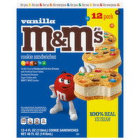 M&M's Cookie Sandwiches, Vanilla, 12 Pack - 12 Each