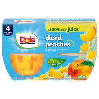 Dole Diced Peaches, in 100% Fruit Juice, Yellow Cling