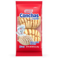 Bimbo Bimbo Conchas Vanilla Flavored Fine Pastry, 2 count, 4.23 oz, 4.23 Ounce