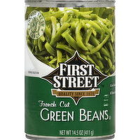 First Street Green Beans, French Cut, 14.5 Ounce