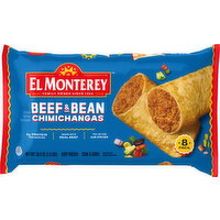 El Monterey Beef & Bean Chimichangas, 8 Count (Frozen) - 8 Each