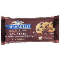 Ghirardelli Chocolate Chips, Bittersweet, 60% Cacao - 10 Ounce