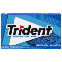 Trident Gum, Sugar Free, Original Flavor - 14 Each