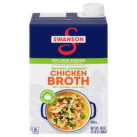 Swanson Broth, Chicken, 33% Less Sodium, 48 Ounce