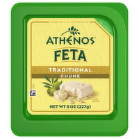 Athenos Traditional Feta Cheese Chunk - 8 Ounce