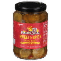 Famous Dave's Pickle Chips, Signature Spicy, Mild, Fresh Pack - 24 Fluid ounce