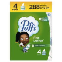 Puffs Plus Lotion Facial Tissue, 288 Each