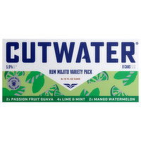 Cutwater Rum Mojito, Passion Fruit Guava/Lime & Mint/Mango Watermelon, Variety Pack - 8 Each