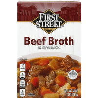 First Street Beef Broth, 48 Ounce