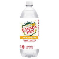 Canada Dry Tonic Water, Zero Sugar, 33.8 Fluid ounce