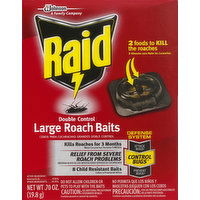 Raid Roach Baits, Large, Double Control - 8 Each