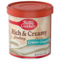 Betty Crocker Frosting, Cream Cheese, Rich & Creamy, 16 Ounce