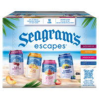 Seagram's Escapes Malt Beverage, Premium, Assorted - 12 Each