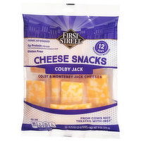 First Street Cheese Snacks, Colby Jack - 12 Each