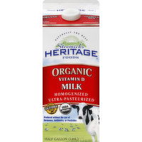 Heritage Milk, Organic, Vitamin D, 0.5 Gallon