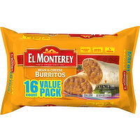 El Monterey Burritos, Bean & Cheese, Value Pack - 16 Each