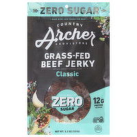 Country Archer Beef Jerky, Zero Sugar, Grass-Fed, Classic - 5.3 Ounce