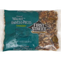 First Street Walnut, Halves & Pieces, 16 Ounce