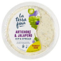 La Terra Fina Dip & Spread, Artichoke & Jalapeno, Family Size - 16 Ounce