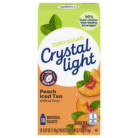 Crystal Light Zero Sugar Packets Peach Iced Tea Drink Mix