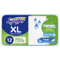 Swiffer XL Wet Mopping Cloth Refills, Fresh Scent, 12 Each