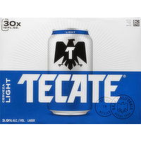 Tecate Beer, Lager, Light, 30 Each