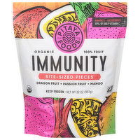 Pitaya Foods Dragon Fruit + Passion Fruit + Mango, Organic, Bite Sized Pieces, Immunity, 32 Ounce