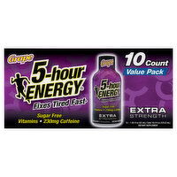 5-Hour Energy Energy Shot, Extra Strength, Grape, Value Pack - 10 Each