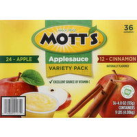 Motts Applesauce, Apple/Cinnamon, Variety Pack - 36 Each