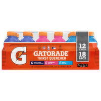 Gatorade Thirst Quencher, Assorted, 18 Pack - 18 Each