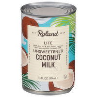 Roland Coconut Milk, Unsweetened, Lite, 14 Fluid ounce