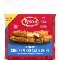 Tyson Frozen Crispy Chicken Breast Strips Family Pack, 2.5 lb Bag, 40 Ounce