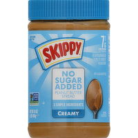 Skippy Peanut Butter Spread, No Sugar Added, Creamy - 16 Ounce