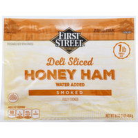 First Street Ham, Honey, Smoked, Family Size - 16 Ounce