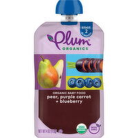 Plum Organics Stage 2 Organic Baby Food Pear, Purple Carrot + Blueberry