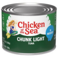 Chicken of the Sea Tuna, in Water, Light, Chunk, Wild Caughter - 1.88 Kilogram