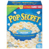 Pop-Secret Popcorn, Homestyle Butter, Family Size, 12 Pack - 12 Each